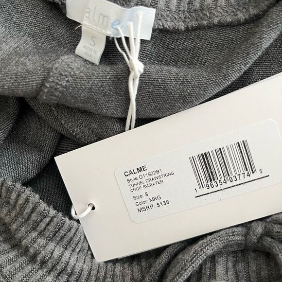 Nwt Johnny Was Calme Tunnel Neck Drawstring Crop Long Sleeve Sweater - Picture 5 of 6